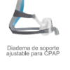 Diadema de soporte ajustable para CPAP o BPAP
